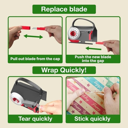 Wrap Paper Cutter & Tape Dispenser