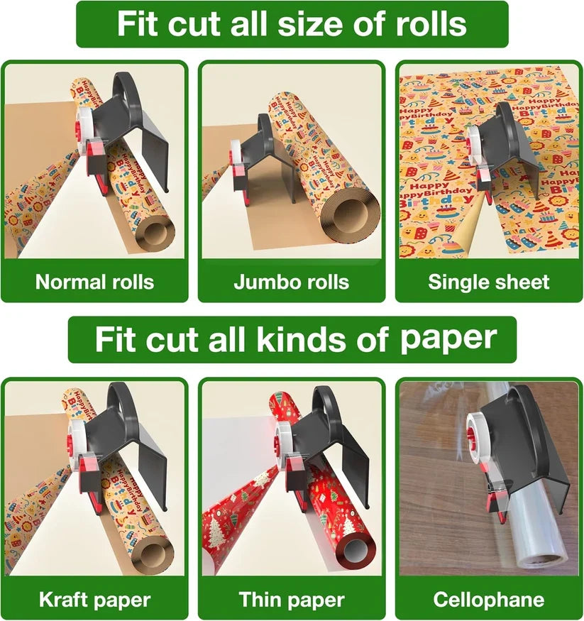 Wrap Paper Cutter & Tape Dispenser