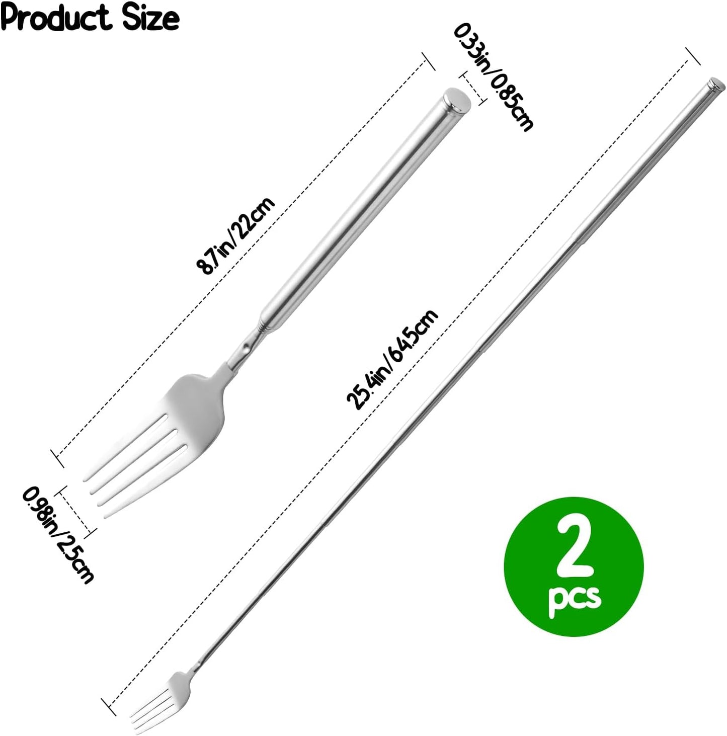 Extendable Telescopic Fork for Jokes