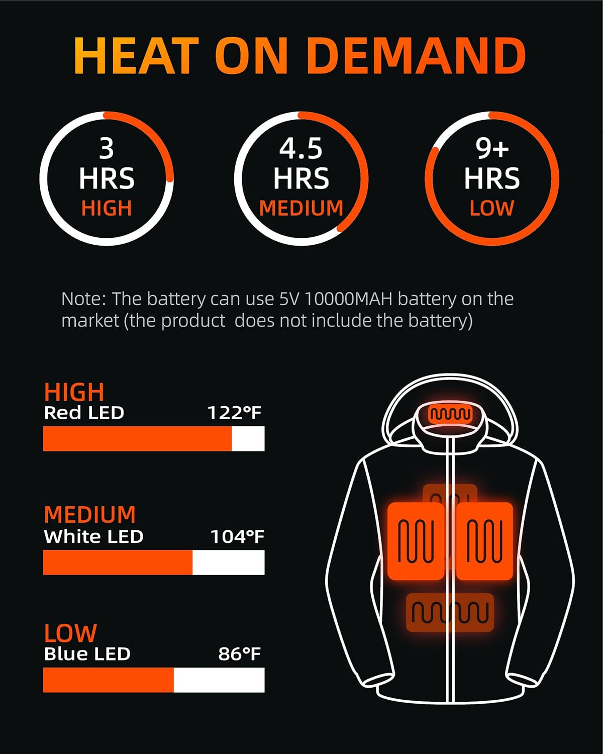 Unisex Puffer Heated Jacket