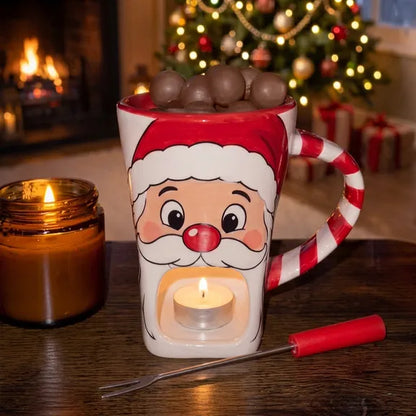 Santa Claus Candle Holder Mug