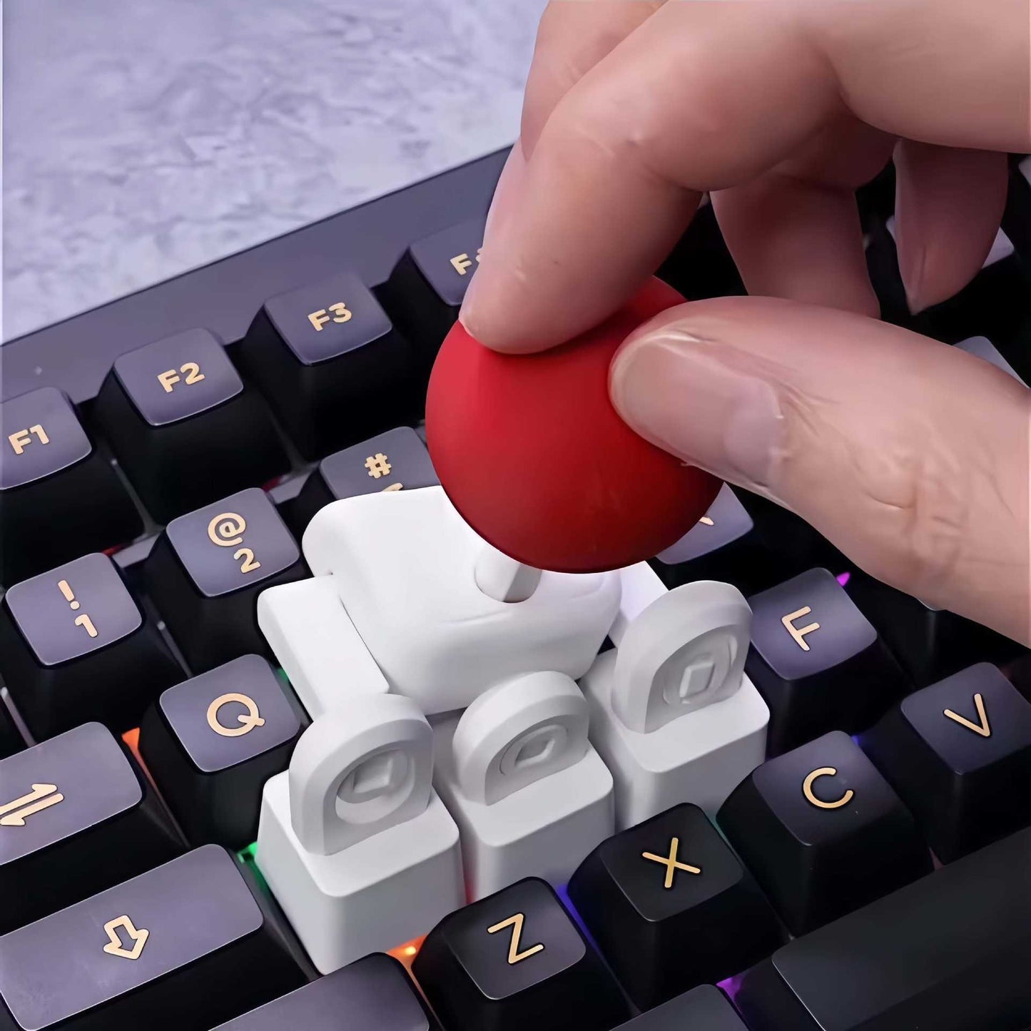 Plastic keycap joystick