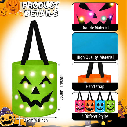 4 Pcs Halloween Trick or Treat Bucket