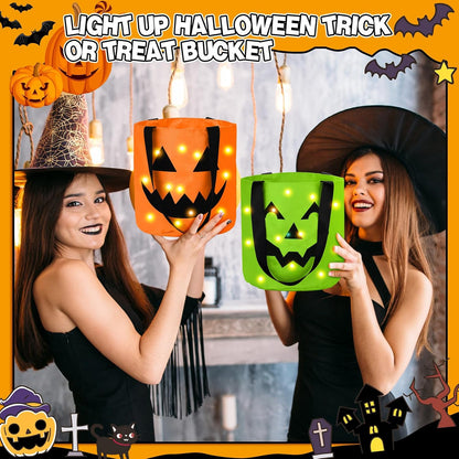 4 Pcs Halloween Trick or Treat Bucket