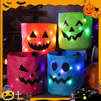 4 Pcs Halloween Trick or Treat Bucket