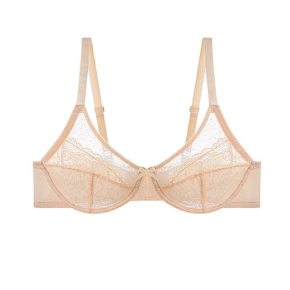 Floral Lace Plus Size Underwire Minimizer Bra
