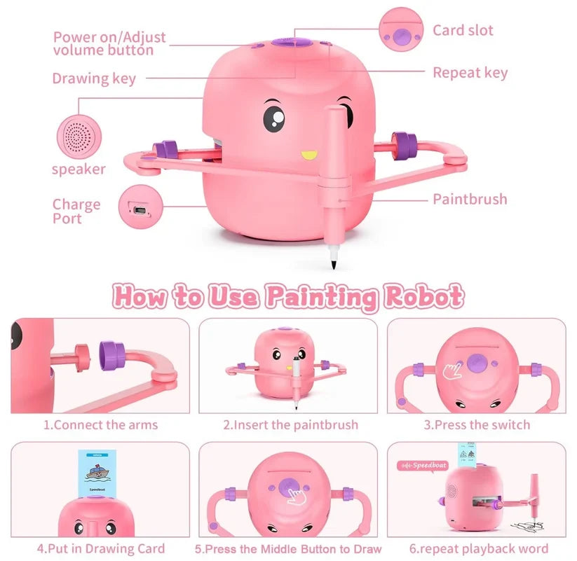 Creative Doodle Drawing Robot for Kids