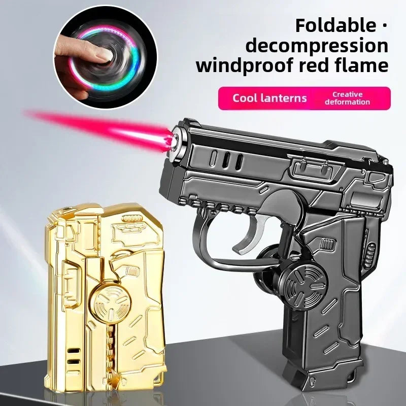Folding Fingertip Jet Flame Gyro Lighter