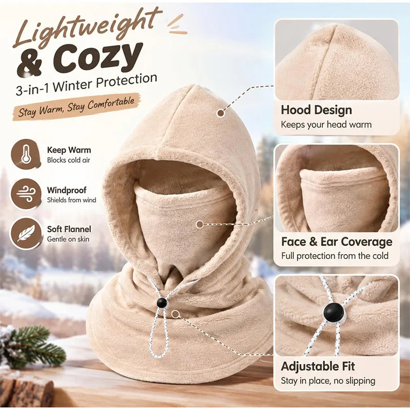 Windproof Fleece Hooded Balaclava