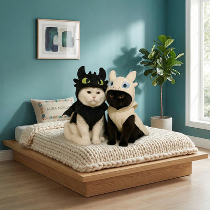 Cozy Dragon Hoodie Costume for Cats & Small Dogs
