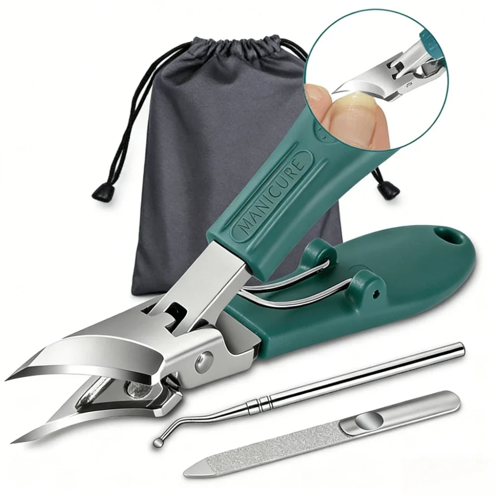 3-Piece Wide Jaw Toenail Clipper Set