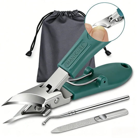 3-Piece Wide Jaw Toenail Clipper Set