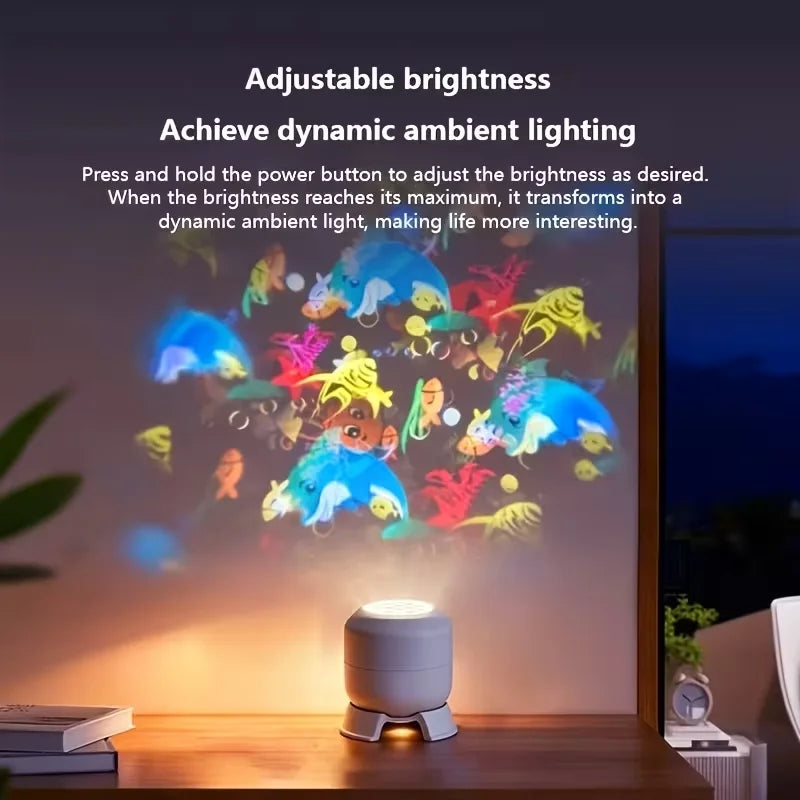 LED Ocean & Galaxy Projector Night Light