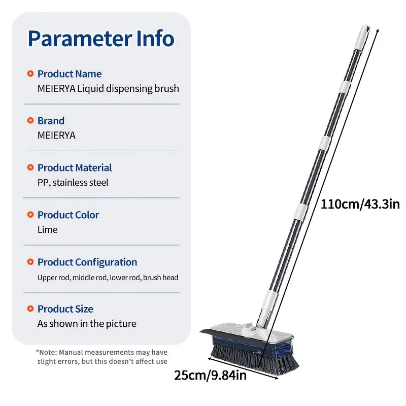 4-in-1 Floor Scrub Brush with Squeegee