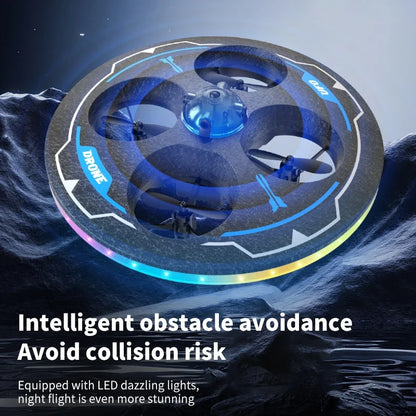 Light-Up UFO Drone with Camera & Obstacle Avoidance
