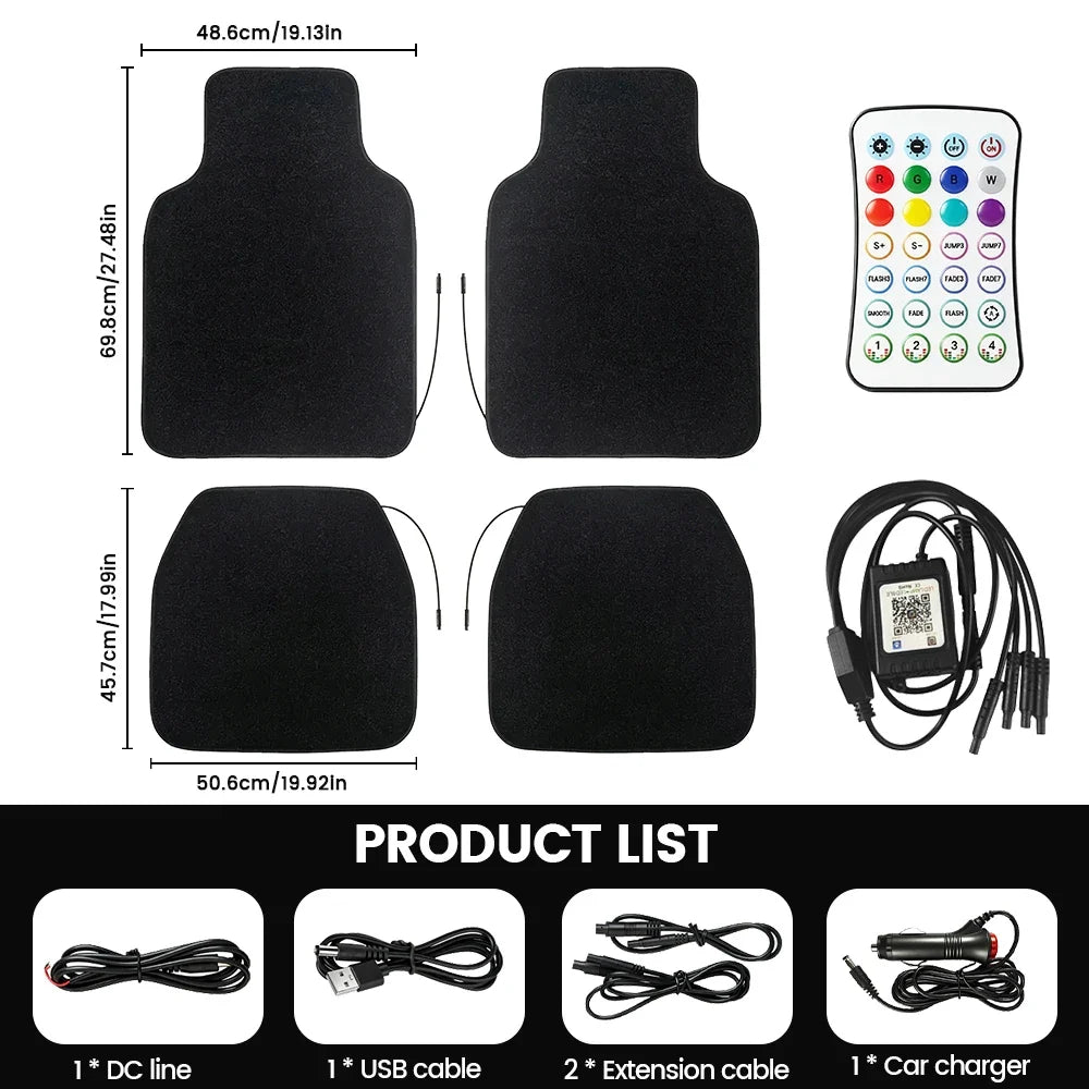 Starlight LED Car Floor Mats