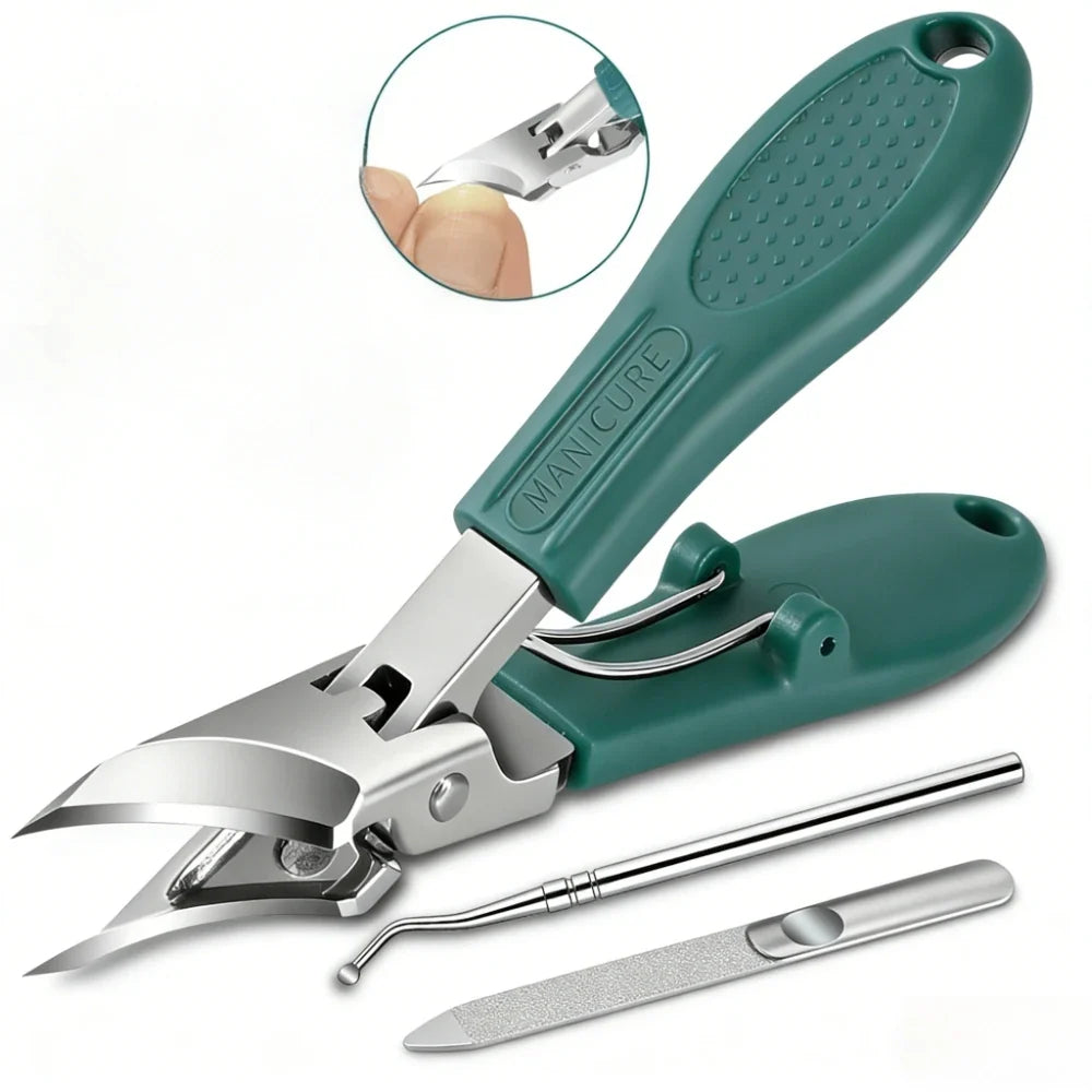 3-Piece Wide Jaw Toenail Clipper Set