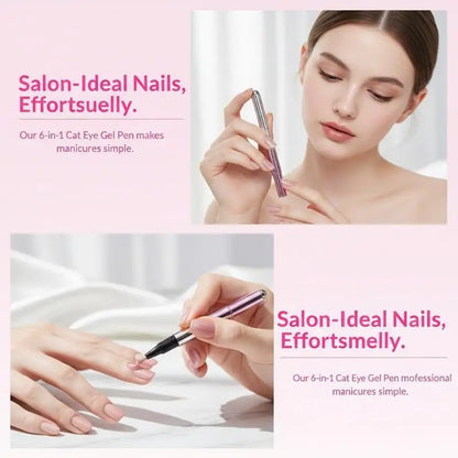 At-Home Gel Nail Combo (UV Lamp + Cat-Eye Gel Pen)