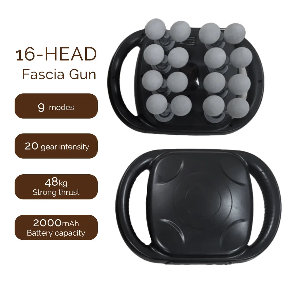42-Heads Fascia Gun High-Frequency Vibration Body Massager