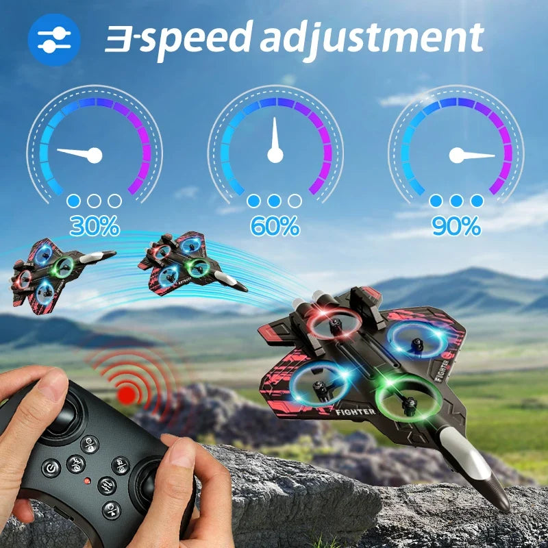 RC Foam Fighter Plane with LED Lights