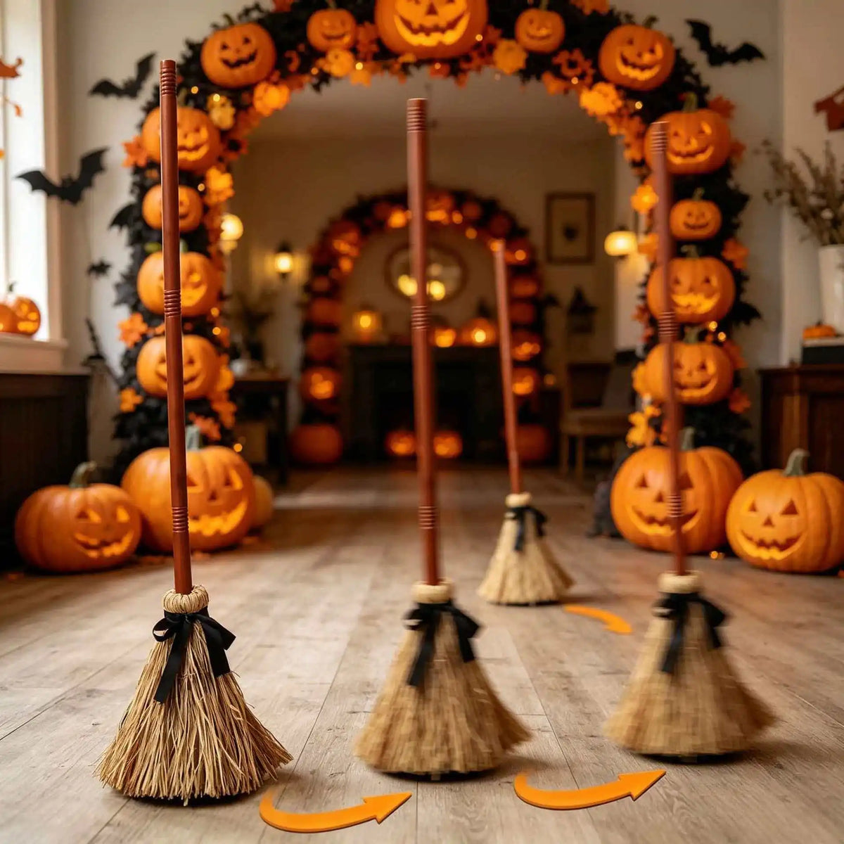Glowing Witch Broom with Spooky Sounds & Motion