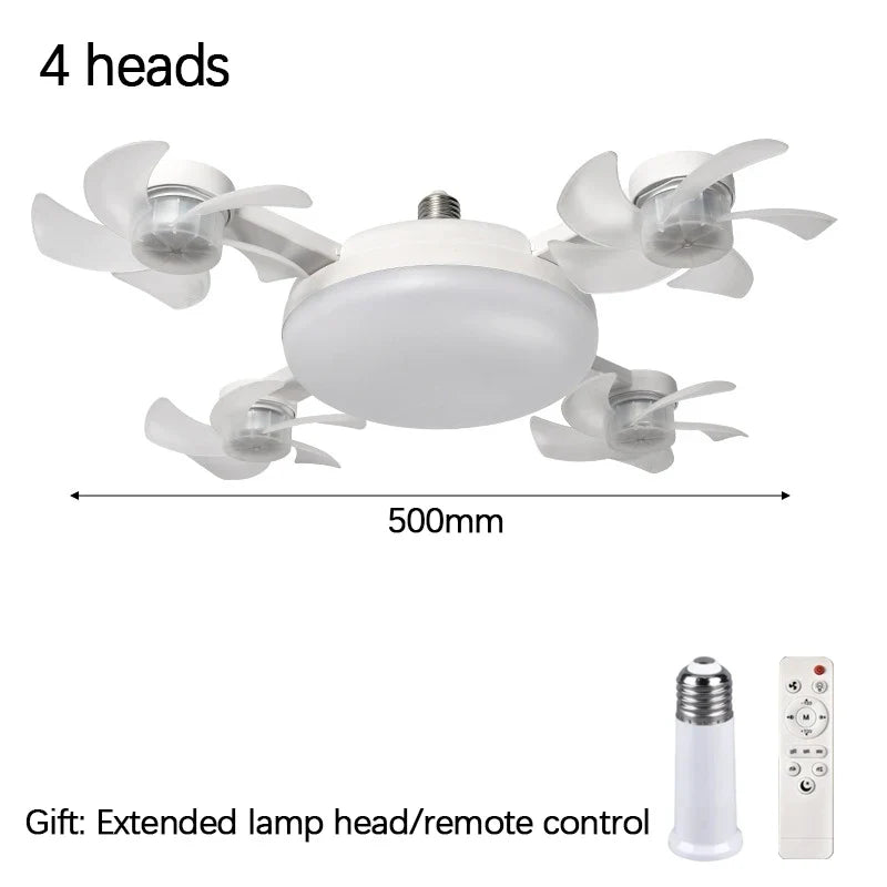 E27 Drone Ceiling Fan Light (2-in-1)