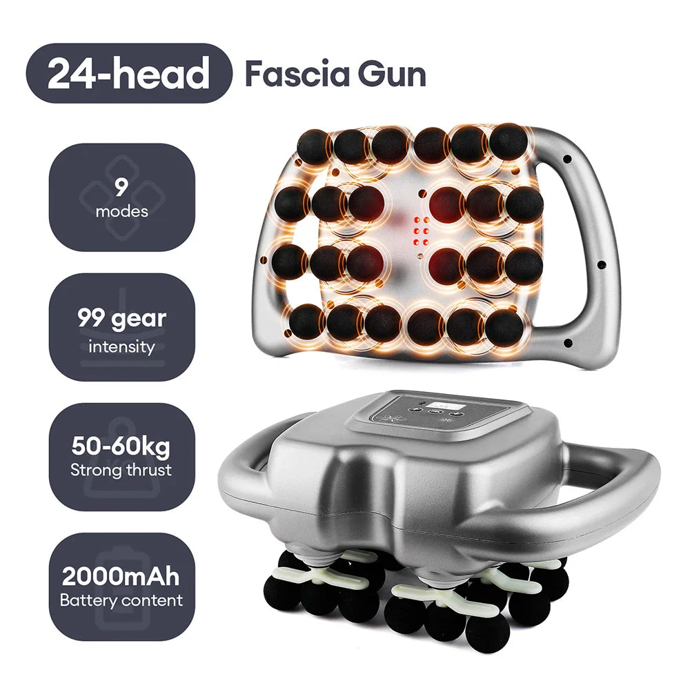 42-Heads Fascia Gun High-Frequency Vibration Body Massager