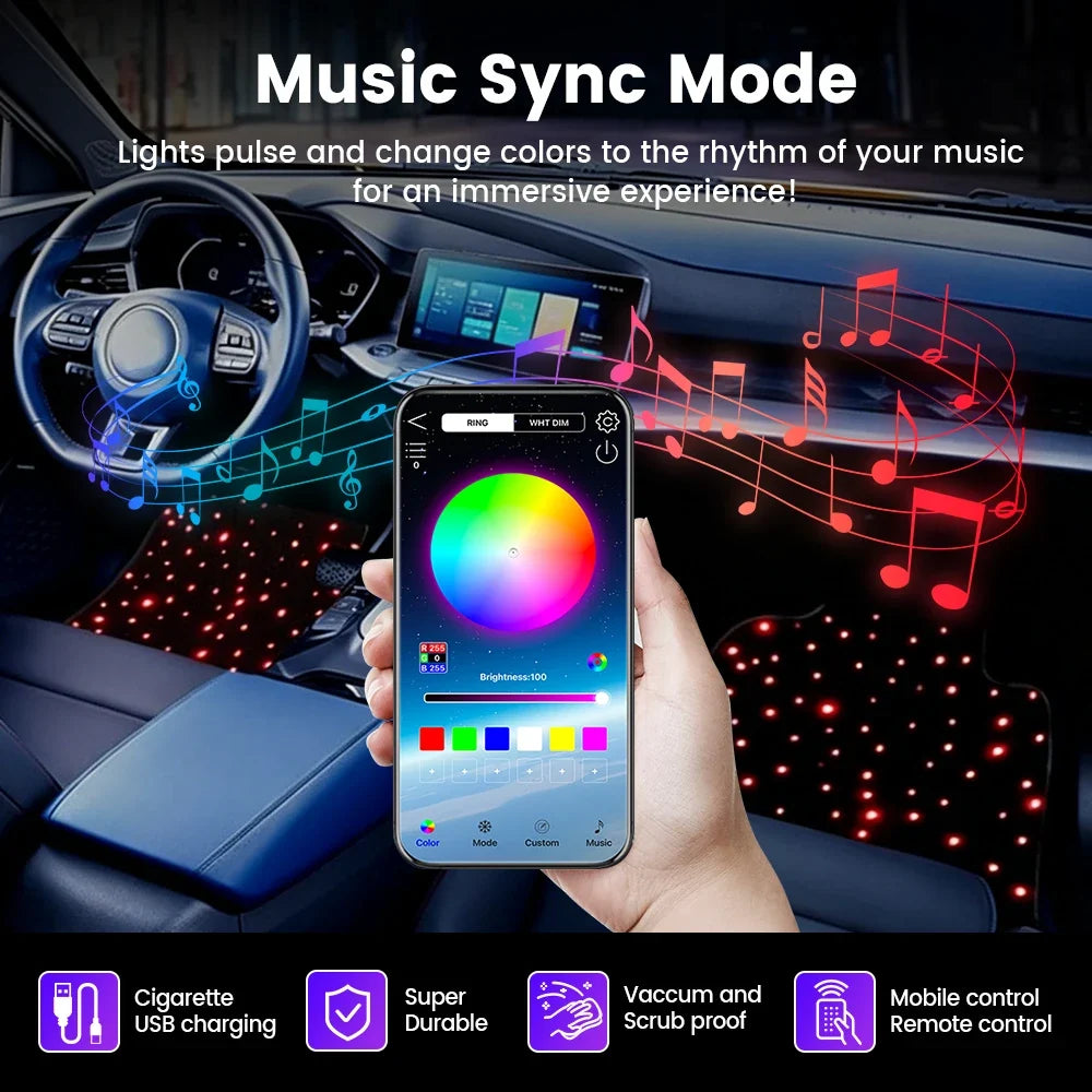 Starlight LED Car Floor Mats