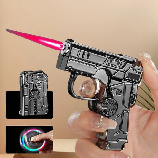 Folding Fingertip Jet Flame Gyro Lighter