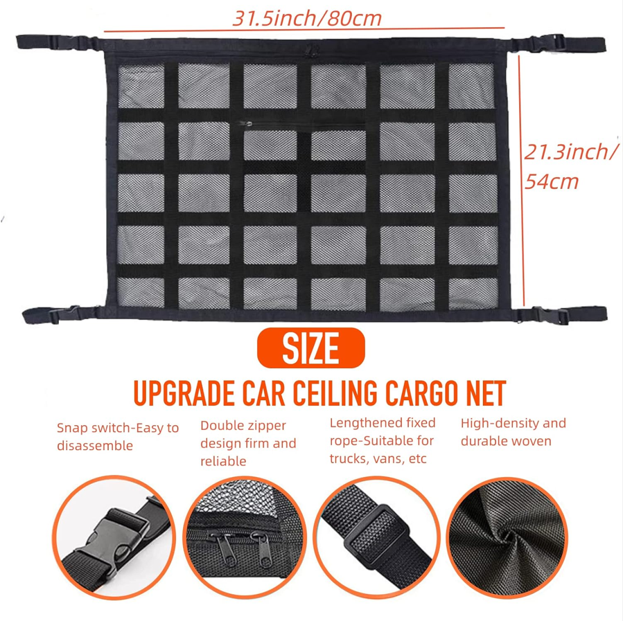 Adjustable Car Ceiling Cargo Net