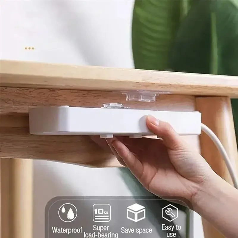Transparent Adhesive Wall Hooks (40-Pack)