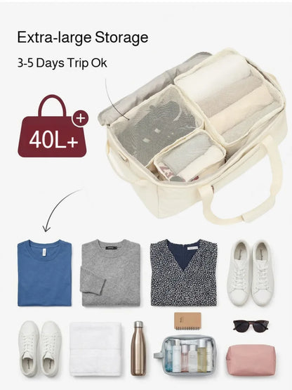Large-Capacity Travel & Gym Duffel with Trolley Sleeve