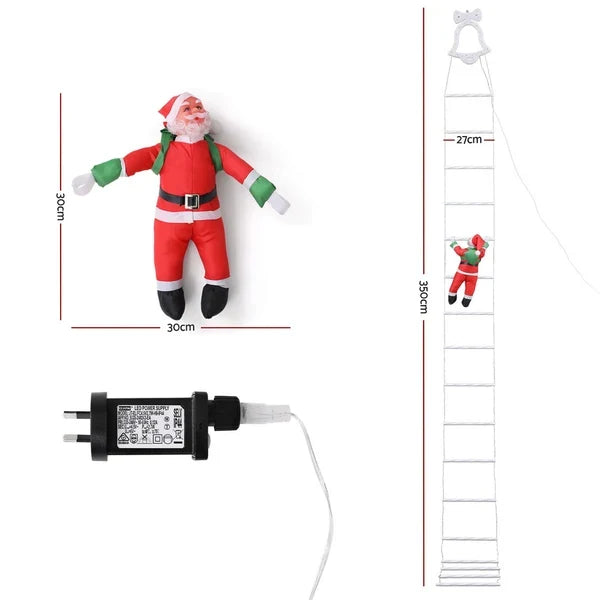 LED Christmas Climbing Santa Ladder Lights