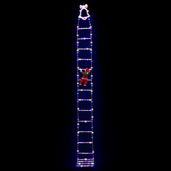 LED Christmas Climbing Santa Ladder Lights