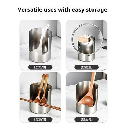 2 in 1 stainless steel spoon lid holder