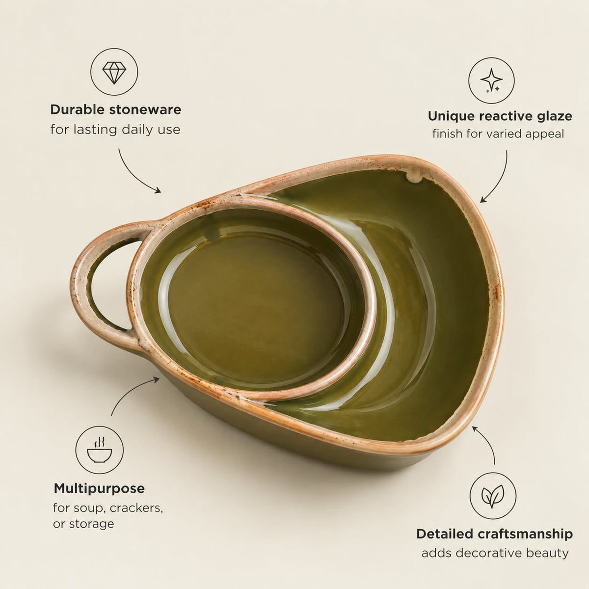 Soup  Bowl With Bread Holder