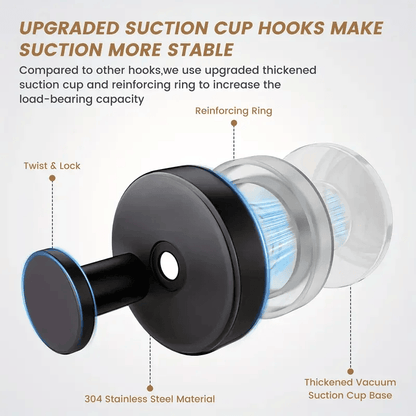 Premium Vacuum Suction Hooks - 4pcs